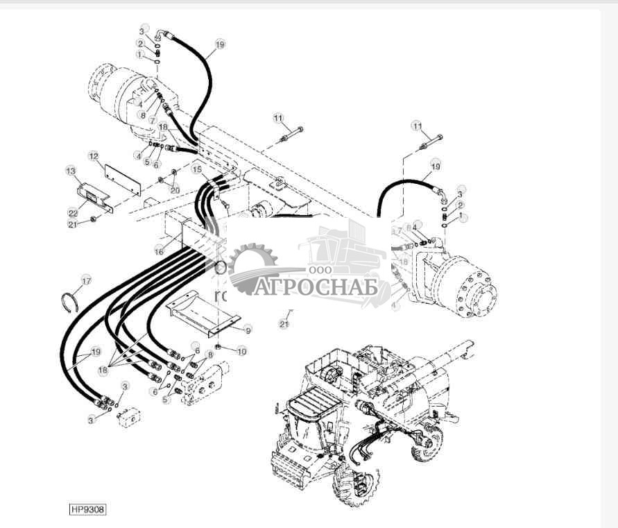 Four-Wheel Drive Lines And Hoses (From Flow Control Valve To Cam Lobe Motors) 9550 ( 